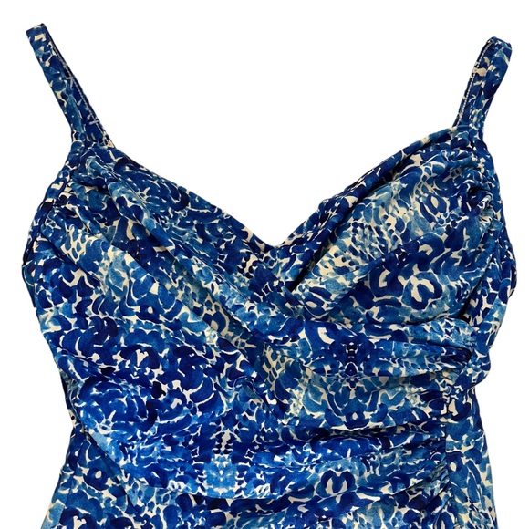 One Piece Swimsuit in Royal Blue & White Size 10 - Picture 3 of 13